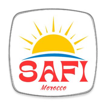 Safi Marokko Sonnenaufgang - Viereckiger Kühlschrankmagnet - Weiß - Vorne