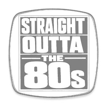 Straight Outta The 80s - Square fridge magnet - white - Front