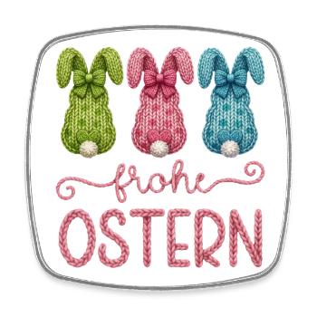 Frohe Ostern - Viereckiger Kühlschrankmagnet - Weiß - Vorne