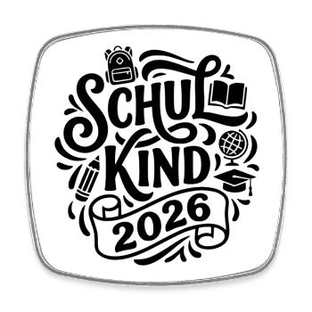 Schoolchild 2026 Start of School School Enrollment School - Square fridge magnet - white - Front