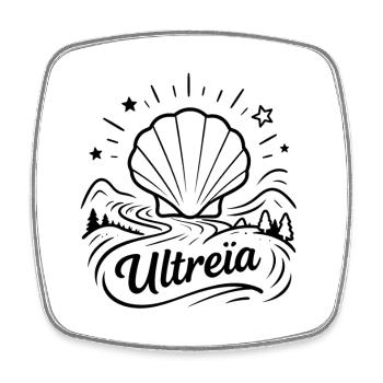 Ultreïa chemin de Saint-Jacques Compostelle - Magnet carré - blanc - Devant
