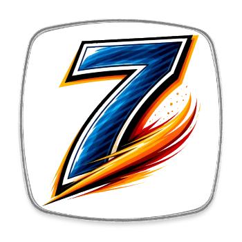 Nummer 7 Fußball Shirt Spieler Speed  - Viereckiger Kühlschrankmagnet - Weiß - Vorne