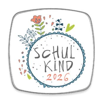 Schoolchild 2026 - Square fridge magnet - white - Front