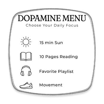 Dopamine Menu ADHS – Aesthetic Self Care Guide - Viereckiger Kühlschrankmagnet - Weiß - Vorne