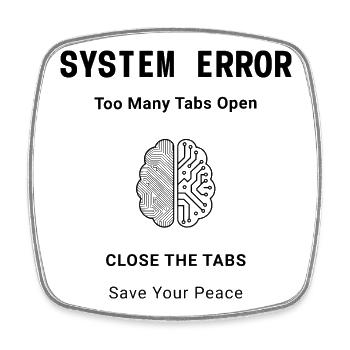 System Error Backprint – Aesthetic Mental Health - Viereckiger Kühlschrankmagnet - Weiß - Vorne