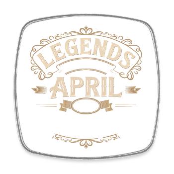 April 1965 Birthday Gift Awesome since April - Square fridge magnet - white - Front