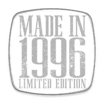 Made in 1996 Vintage Vintage Birthday Gift - Square fridge magnet - white - Front