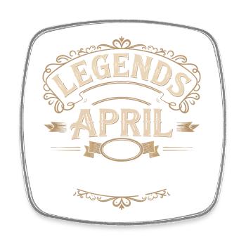 April 1979 Birthday Gift Awesome since April - Square fridge magnet - white - Front