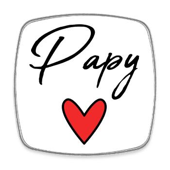 Grandpa. DAD. FATHER'S DAY. HAPPY FATHER'S DAY. PARTY - Square fridge magnet - white - Front
