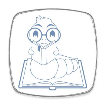 Silhouette de nerd de lecteur minimaliste - Magnet carré - blanc - Devant
