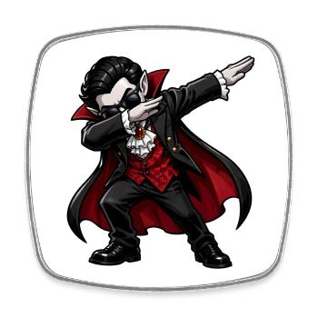 Dabbing Vampire - Square fridge magnet - white - Front