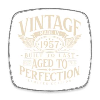 Cadeau rétro vintage d’anniversaire vintage 1957 - Magnet carré - blanc - Devant