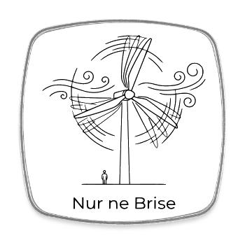 Nur ne Brise norddeutsch Nordisch Humor - Viereckiger Kühlschrankmagnet - Weiß - Vorne