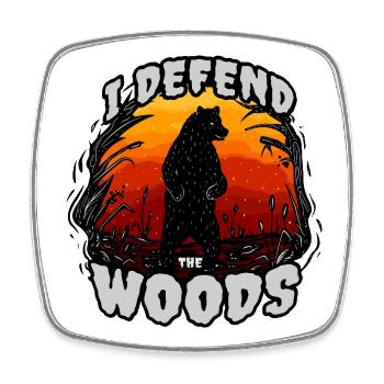 Forest Protection Bear - Square fridge magnet - white - Front