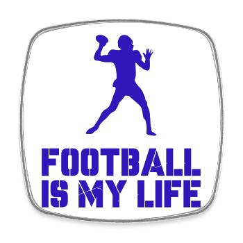 football_is_my_life - Viereckiger Kühlschrankmagnet - Weiß - Vorne