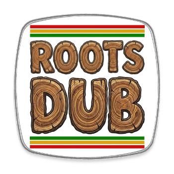 Roots Dub Holz - Viereckiger Kühlschrankmagnet - Weiß - Vorne