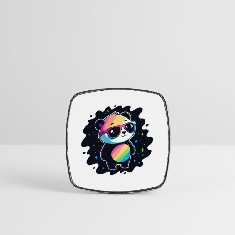 Panda Rainbow Galaxy Coole Brillen Viereckiger Kühlschrankmagnet
