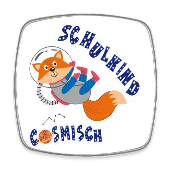 Schulkind - Viereckiger Kühlschrankmagnet - Weiß - Vorne