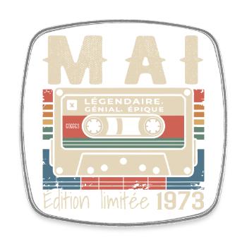 Mai 1983 - Magnet carré - blanc - Devant