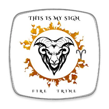 My sign Aries - Square fridge magnet - white - Front
