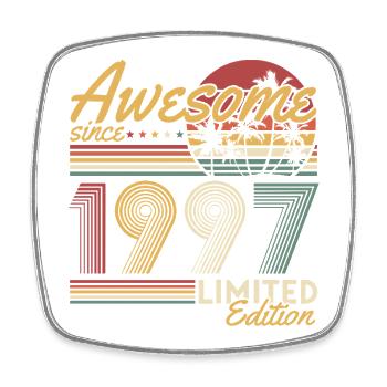 Cadeau d’anniversaire vintage vintage 1997 rétro - Magnet carré - blanc - Devant