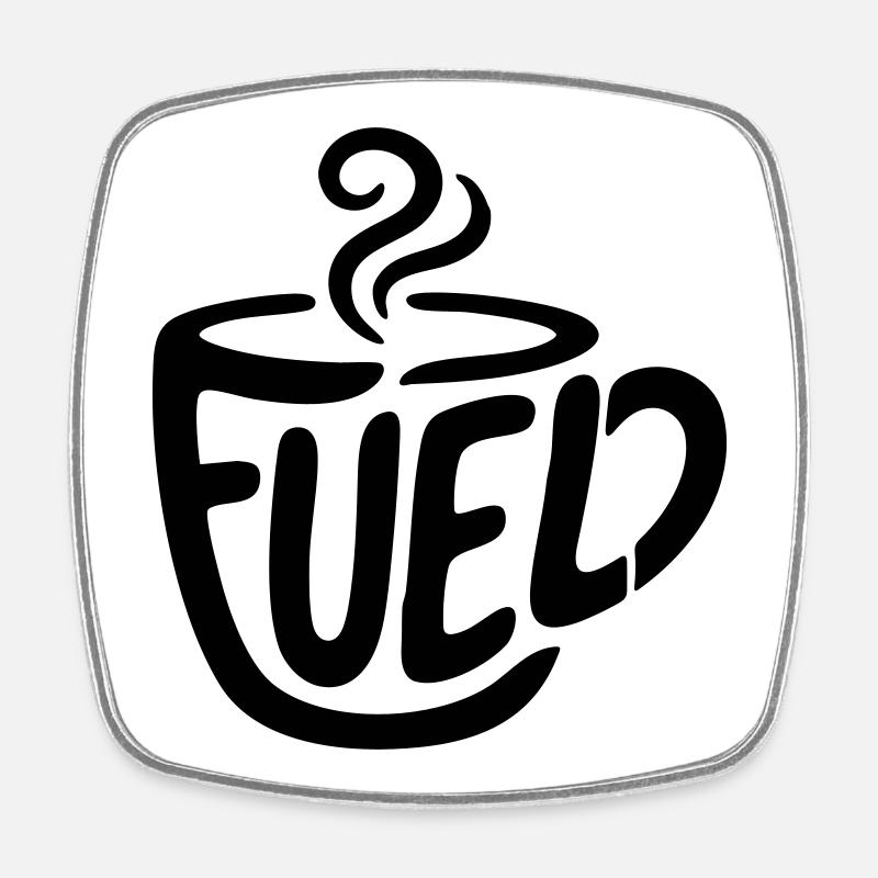 Coffee Fuel - Square fridge magnet - white