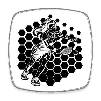 Pickleballers Geschenk für Pickleball Trainer Fans - Viereckiger Kühlschrankmagnet - Weiß - Vorne