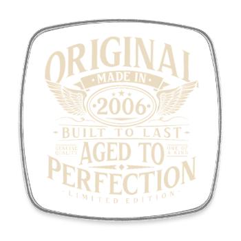 2006 Jahrgang Vintage Geburtstag Retro Geschenk - Viereckiger Kühlschrankmagnet - Weiß - Vorne