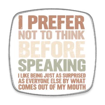 Funny Statement Design – Humor for Everyday Life - Square fridge magnet - white - Front