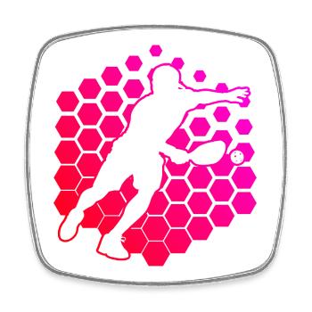 Pickleball Community Geschenkidee für den Vatertag - Viereckiger Kühlschrankmagnet - Weiß - Vorne