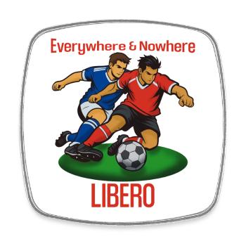 Ball Duel Libero: Everywhere & Nowhere - Square fridge magnet - white - Front