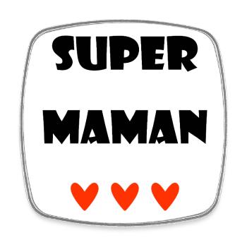 MOM. MOTHER'S DAY. HEART. FEAST. HAPPY BIRTHDAY - Square fridge magnet - white - Front