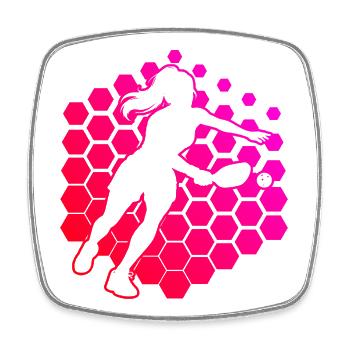Idée de cadeau pour joueur de pickleball pour la fête des mères - Magnet carré - blanc - Devant