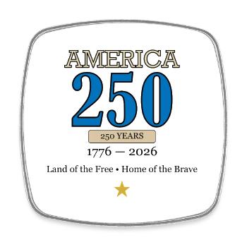 Amerika 250 Jahre 1776–2026 Vintage Patriotic Eagl - Viereckiger Kühlschrankmagnet - Weiß - Vorne