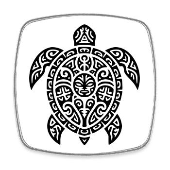 tortoise - Square fridge magnet - white - Front