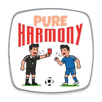 Red card rivals in the football duel - Square fridge magnet - white - Front