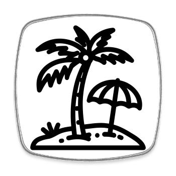 holiday - Square fridge magnet - white - Front