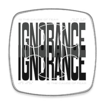 Courage Against Fear Cross Design - Square fridge magnet - white - Front