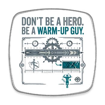 Calisthenics Warm Up - Square fridge magnet - white - Front