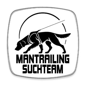 Golden Retriever Mantrailing Suchteam Hunde Hund - Viereckiger Kühlschrankmagnet - Weiß - Vorne