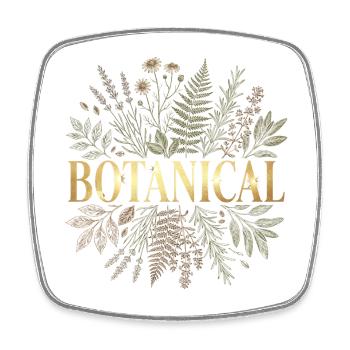 Golden Botanical - Square fridge magnet - white - Front