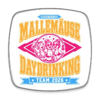 Malle 2026 Mallemäuse Daydrinking Team 2026 - Viereckiger Kühlschrankmagnet - Weiß - Vorne