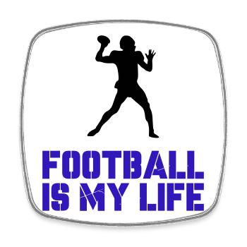 Football is my Life - Square fridge magnet - white - Front