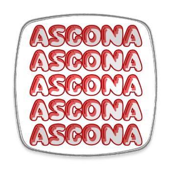 Ascona en plongée - Magnet carré - blanc - Devant