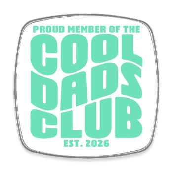 Cadeau de la fête des pères 2026 - Club des papas cool - Magnet carré - blanc - Devant