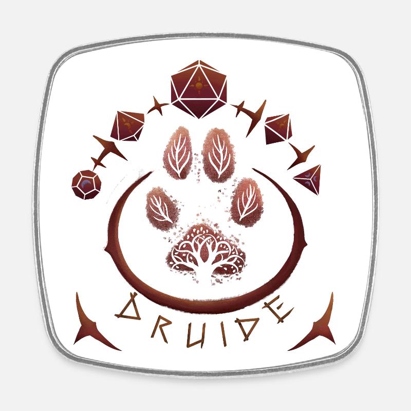 Druid - Square fridge magnet - white