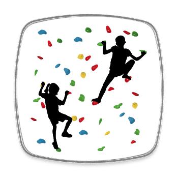 Climbing Wall Kids – Young Climbers - Square fridge magnet - white - Front