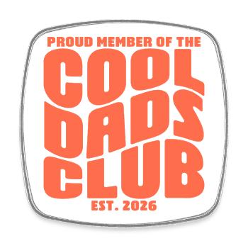Dad 2026 Gift Father's Day - Cool Dads Club - Square fridge magnet - white - Front