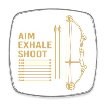 Archer Archery Archery - Square fridge magnet - white - Front