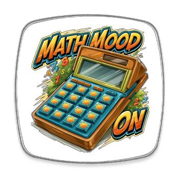 Mathematische Stimmung auf lustiger Retro-Taschenrechner-Grafik für Te - Viereckiger Kühlschrankmagnet - Weiß - Vorne
